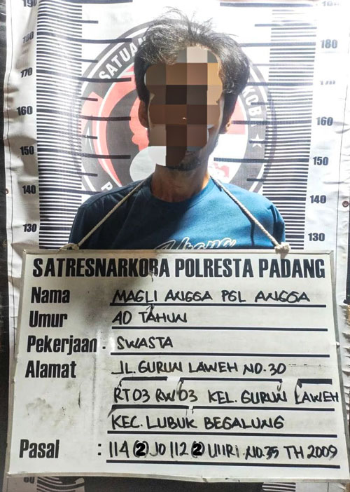 12 Paket Sabu Disita dari Gurun Laweh, Polresta Padang Ungkap Kasus Narkoba