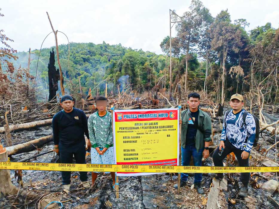 Pelaku Pembakar Lahan di Indragiri Hulu Ditangkap, Jadi Peringatan Tegas bagi Pelaku Perusak Lingkungan
