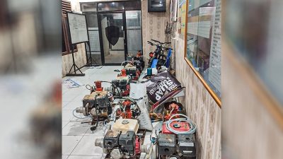 Polres Lima Puluh Kota Sikat 14 Diduga Penambang Emas Ilegal di Pangkalan, Mesin dan Emas Disita