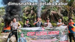 Polsek Sangir Jujuan Berantas Tambang Emas Ilegal: Peralatan Dimusnahkan di Solok Selatan