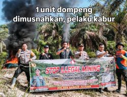 Polsek Sangir Jujuan Berantas Tambang Emas Ilegal: Peralatan Dimusnahkan di Solok Selatan