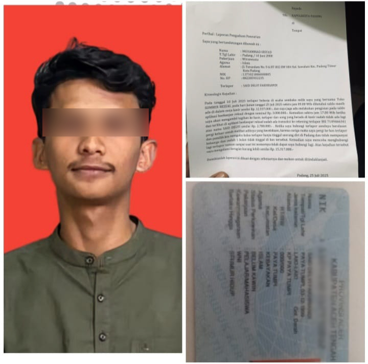 Pria di Padang Dilaporkan Diduga Gelapkan Uang Rp15 Juta oleh Pemilik Toko Sembako