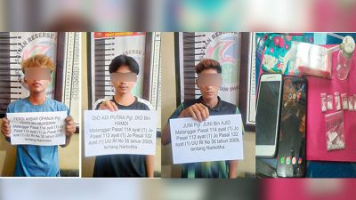 Tiga Remaja di Dharmasraya Diamankan Polisi Saat Hendak Pesta Sabu, Salah Satunya Masih Remaja Belasan Tahun