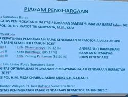 Dharmasraya Raih Prestasi Gemilang, ASN Jadi Pelopor Kepatuhan Pajak Kendaraan Bermotor di Sumatera Barat