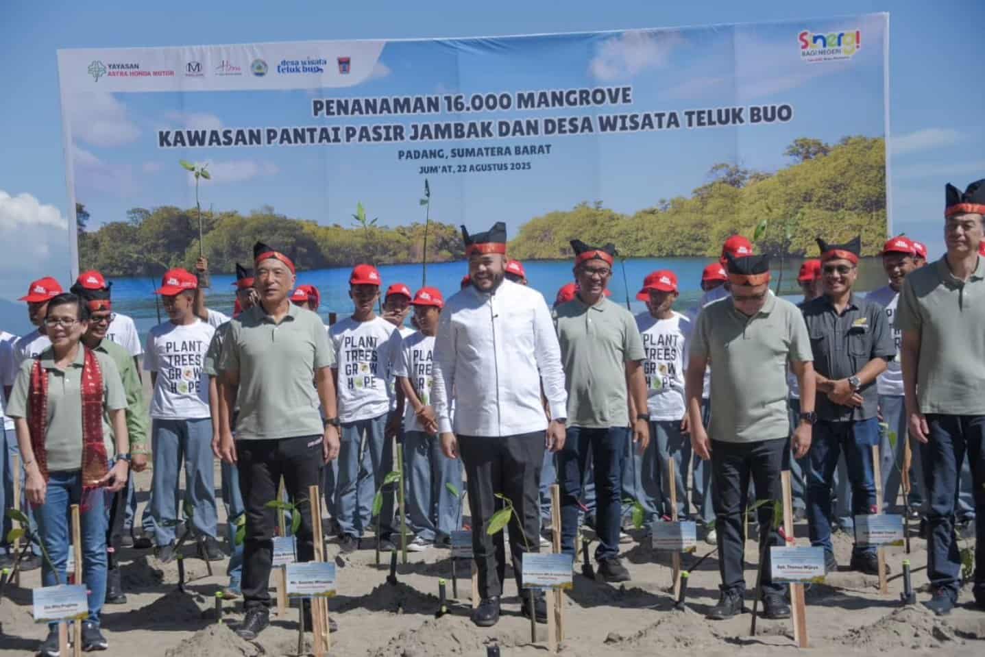 Fadly Amran dan Yayasan Astra Honda Motor Bersinergi, Tanam Mangrove Demi Kesiapsiagaan Bencana di Kota Padang