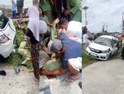 Kecelakaan Tragis di Padang, Kereta Api Tabrak Minibus Honda Mobilio, 1 Pelajar Tewas
