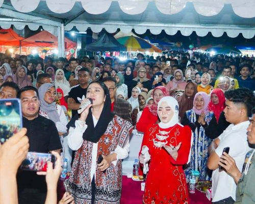 Konser Heboh Fauzana di Dharmasraya, Duet dan Aksi Panggung Bupati Annisa Jadi Puncak Kemeriahan