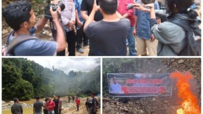 Penindakan Tambang Emas Ilegal di Pasaman Satreskrim Polres Musnahkan Barang Bukti di Lokasi