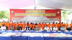Polda Riau Musnahkan Narkoba Rp123,7 Miliar, Jaringan Internasional Terbongkar