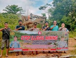 Polisi Solok Selatan Gerebek Tambang Emas Ilegal di Sungai Momo, Pelaku Kabur