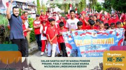 Semarak Kemerdekaan di Pondok Pinang, Wali Kota Padang Lepas Jalan Santai Warga
