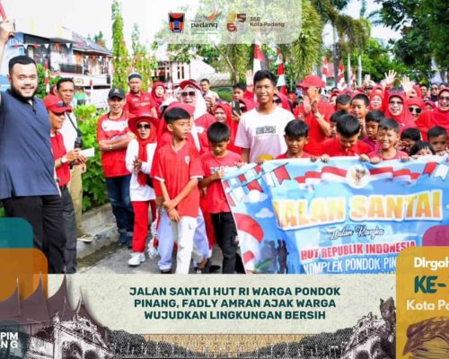 Semarak Kemerdekaan di Pondok Pinang, Wali Kota Padang Lepas Jalan Santai Warga