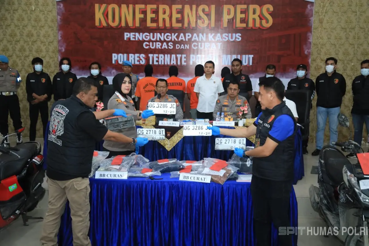 Tiga Pelaku Curanmor Modus Pecah Kaca Lintas Daerah Ditangkap di Maluku Utara
