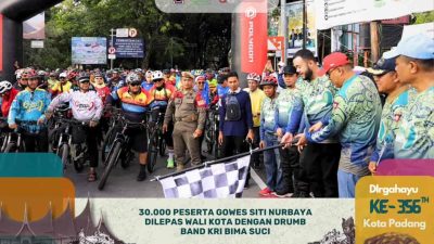 Wali Kota Padang Lepas Gowes Siti Nurbaya Adventure IX, 30 Ribu Peserta Padati Jalanan