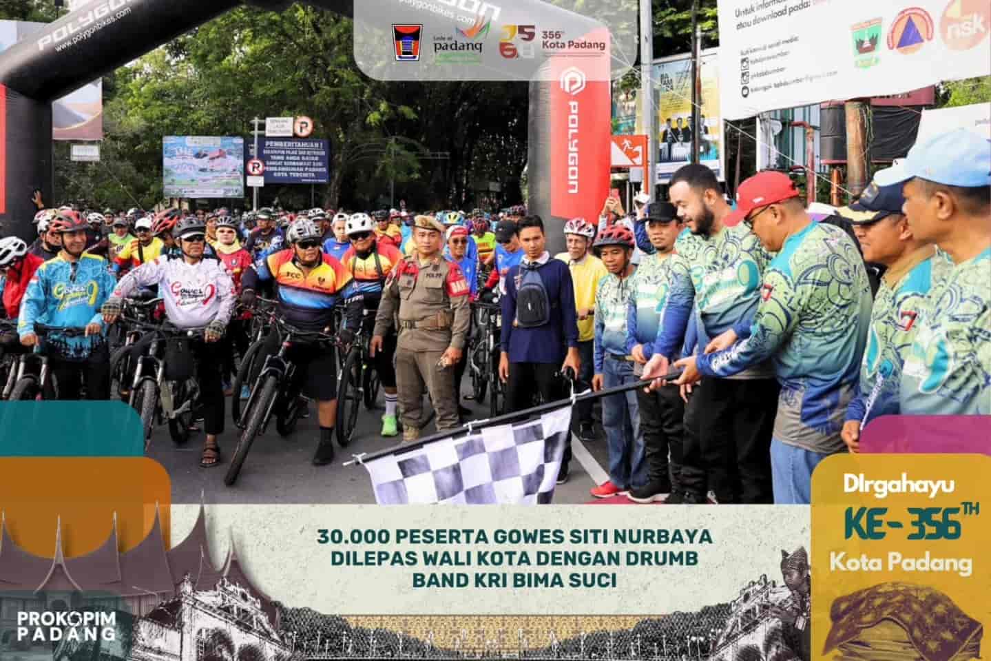 Wali Kota Padang Lepas Gowes Siti Nurbaya Adventure IX, 30 Ribu Peserta Padati Jalanan
