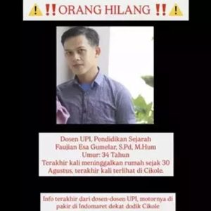 Dosen UPI Hilang: Misteri Fajurian Esa Gumelar Enam Hari Tak Ada Kabar