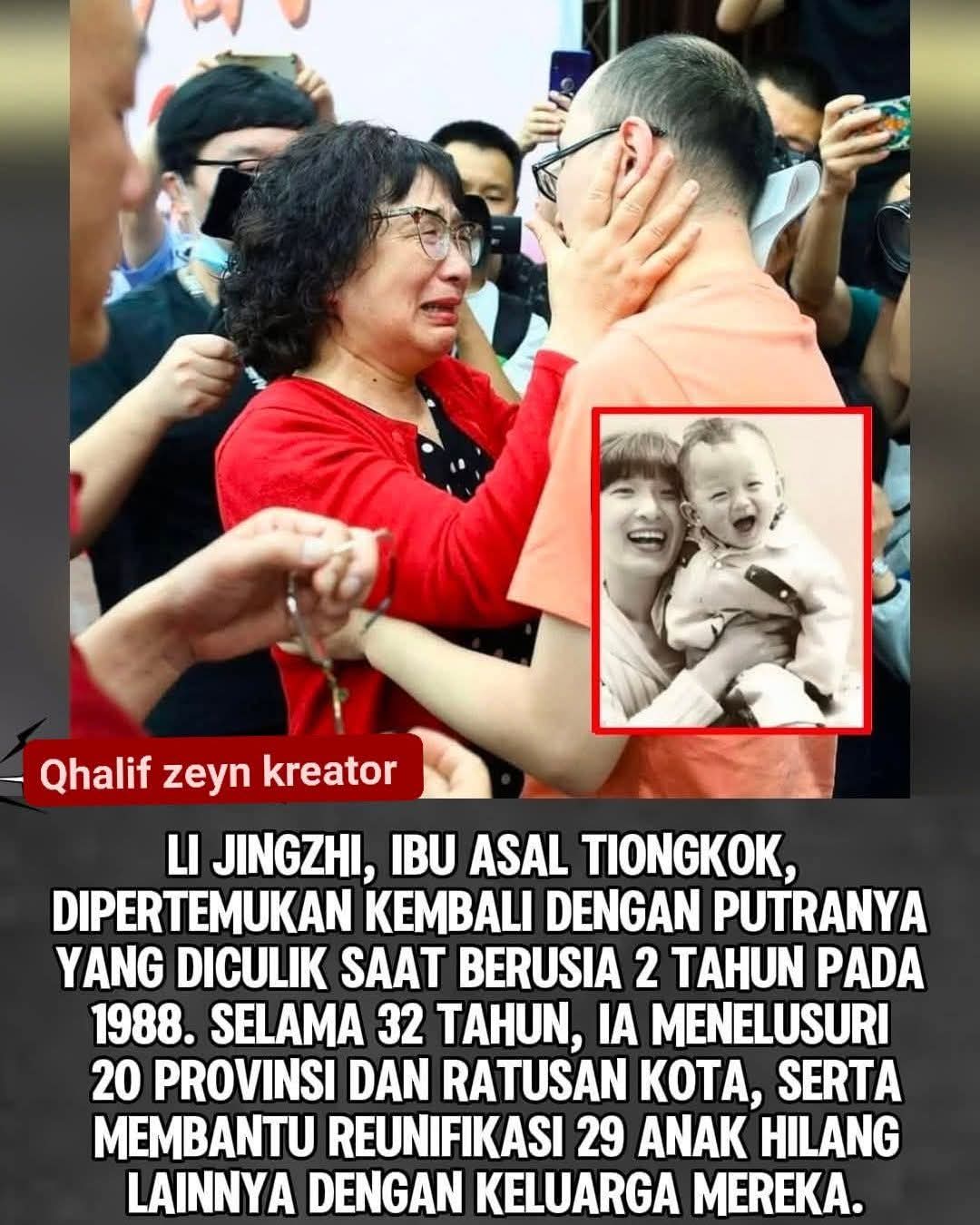 Ibu Tangguh China Temukan Anak yang Hilang Setelah 32 Tahun, Selamatkan 29 Anak Lainnya