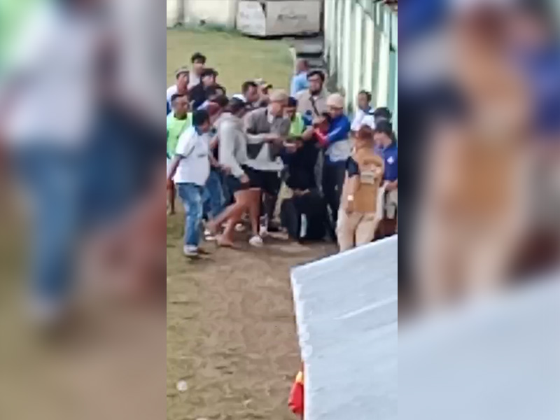 Kericuhan Semifinal Wali Nagari Baringin Cup Wasit Garis Dikeroyok, Turnamen Dihentikan