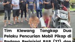 Pencurian Mobil Pikap di Padang Berakhir, Dua Pelaku Dibekuk Tim Klewang