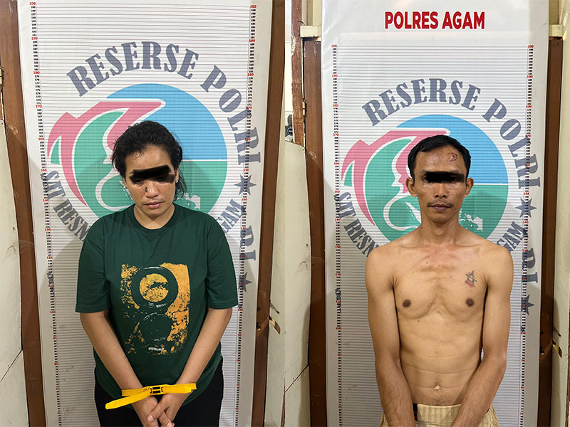 Satresnarkoba Polres Agam Tangkap Dua Tersangka Narkoba di Lubukbasung
