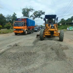 Jalan Lintas Sumatera Km 3 Pulau Punjung Diperbaiki BPJN Sumbar, Akses Ekonomi Lancar