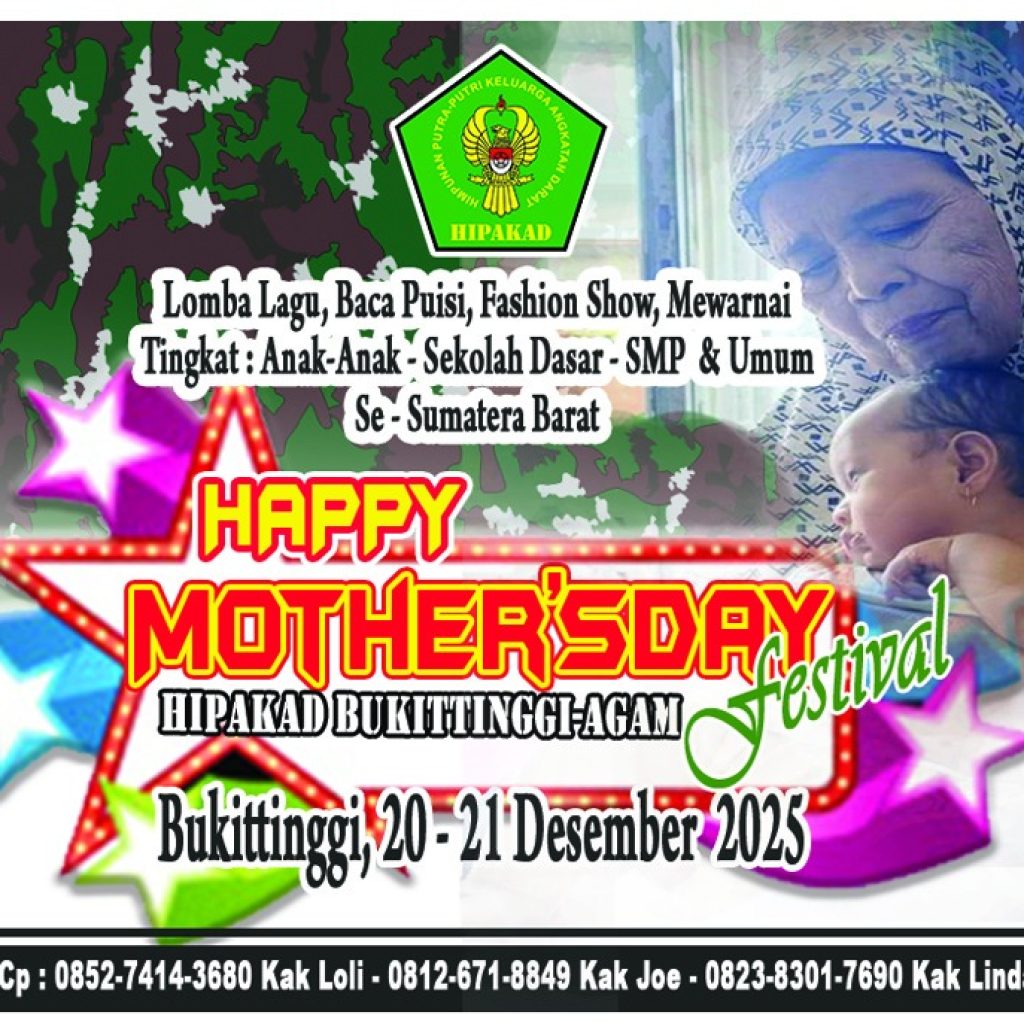 HIPAKAD Bukittinggi-Agam Kembali Gelar Festival Hari Ibu ke-4, Meriahkan Akhir Tahun 2025
