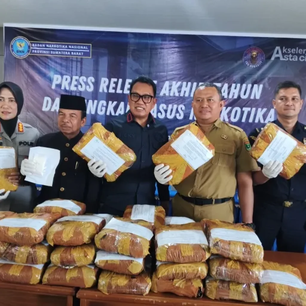 BNNP Sumbar Bongkar 14 Kasus Narkoba Sepanjang 2025, 37 Bandar-Kurir Ditangkap
