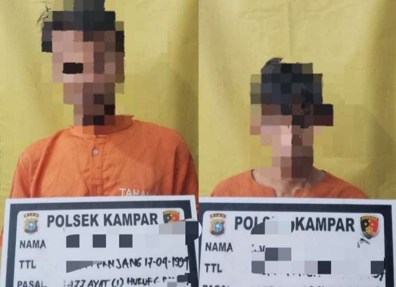 Kepergok Warga, Dua Pelaku Pencurian Sawit di Alam Panjang Diamankan Polsek Kampar