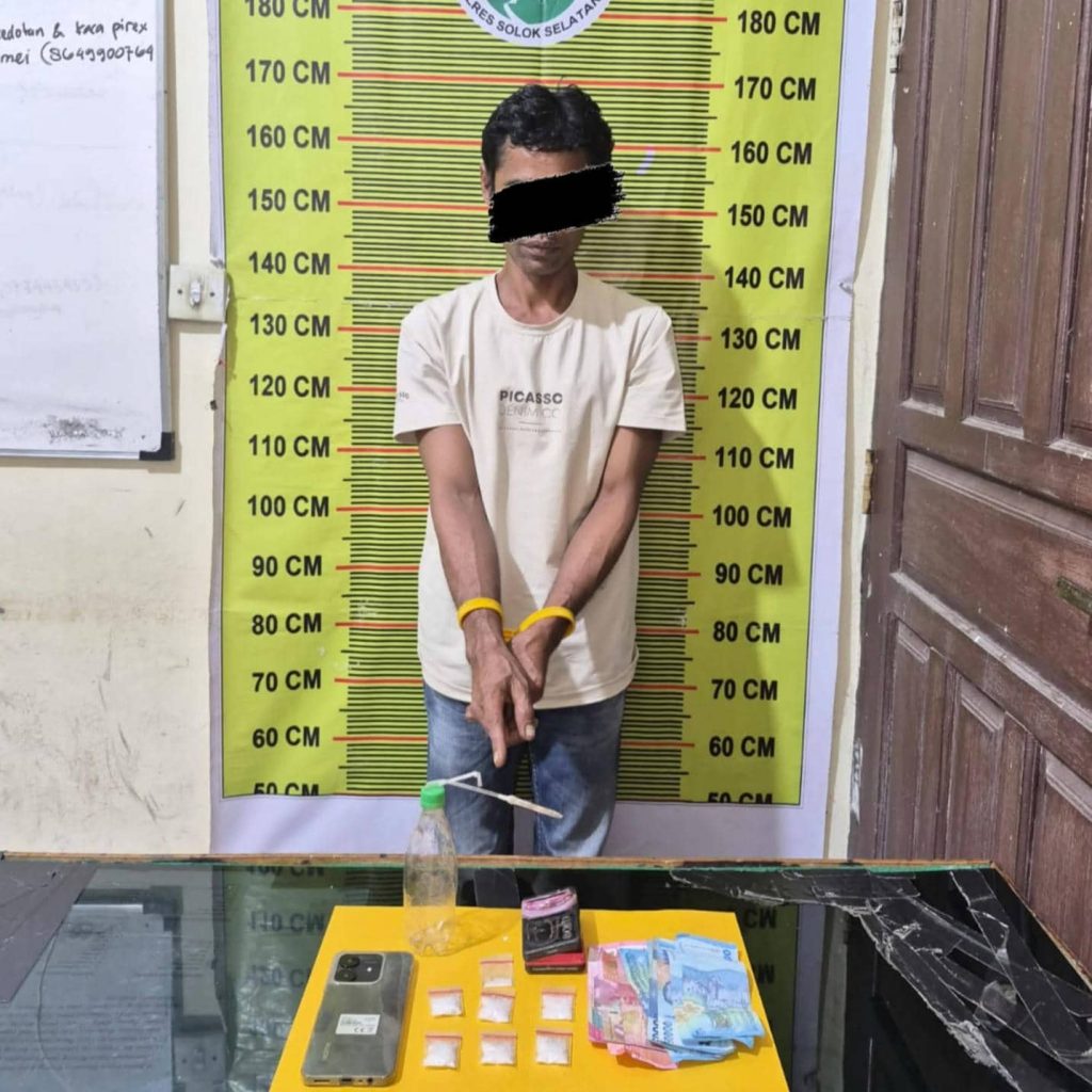 Polres Solok Selatan Gagalkan Peredaran Sabu 12,54 Gram, Pria 45 Tahun Diciduk