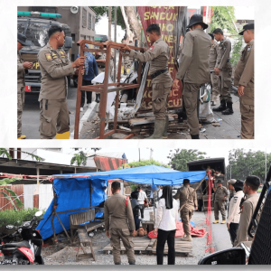 Satpol PP Kota Padang Tertibkan PKL dan Gepeng di Jalur Padat Lalu Lintas