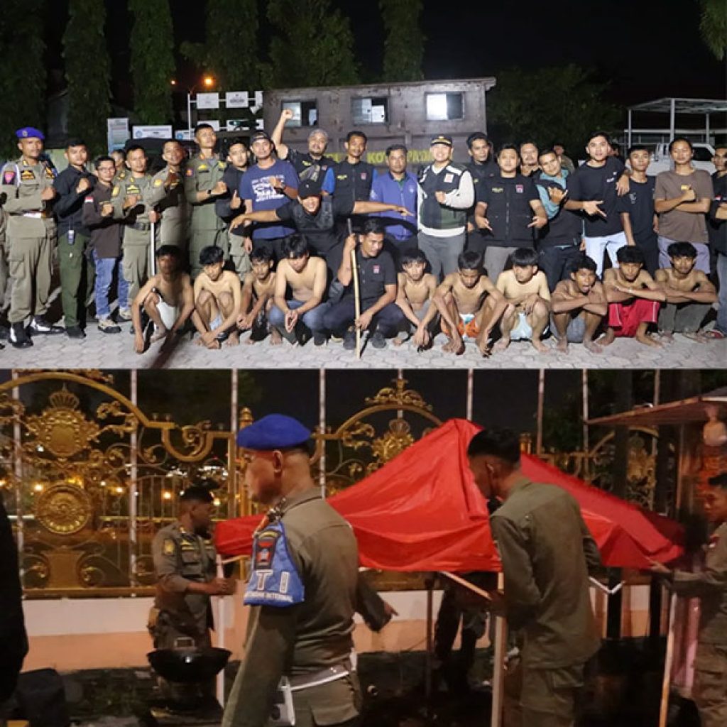 Satpol PP Padang Tertibkan PKL dan Amankan Remaja Diduga Hendak Tawuran
