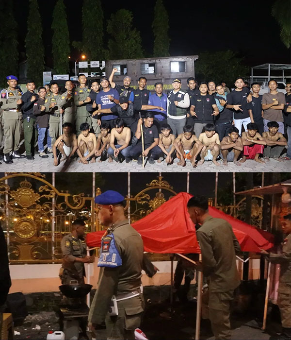 Satpol PP Padang Tertibkan PKL dan Amankan Remaja Diduga Hendak Tawuran