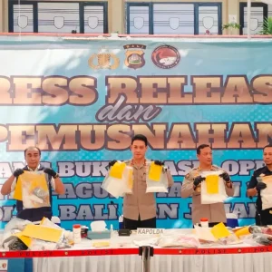 138 Tersangka Terjaring Operasi Antik Agung 2026, Polda Bali Musnahkan Barang Bukti Narkoba Senilai Rp13 Miliar