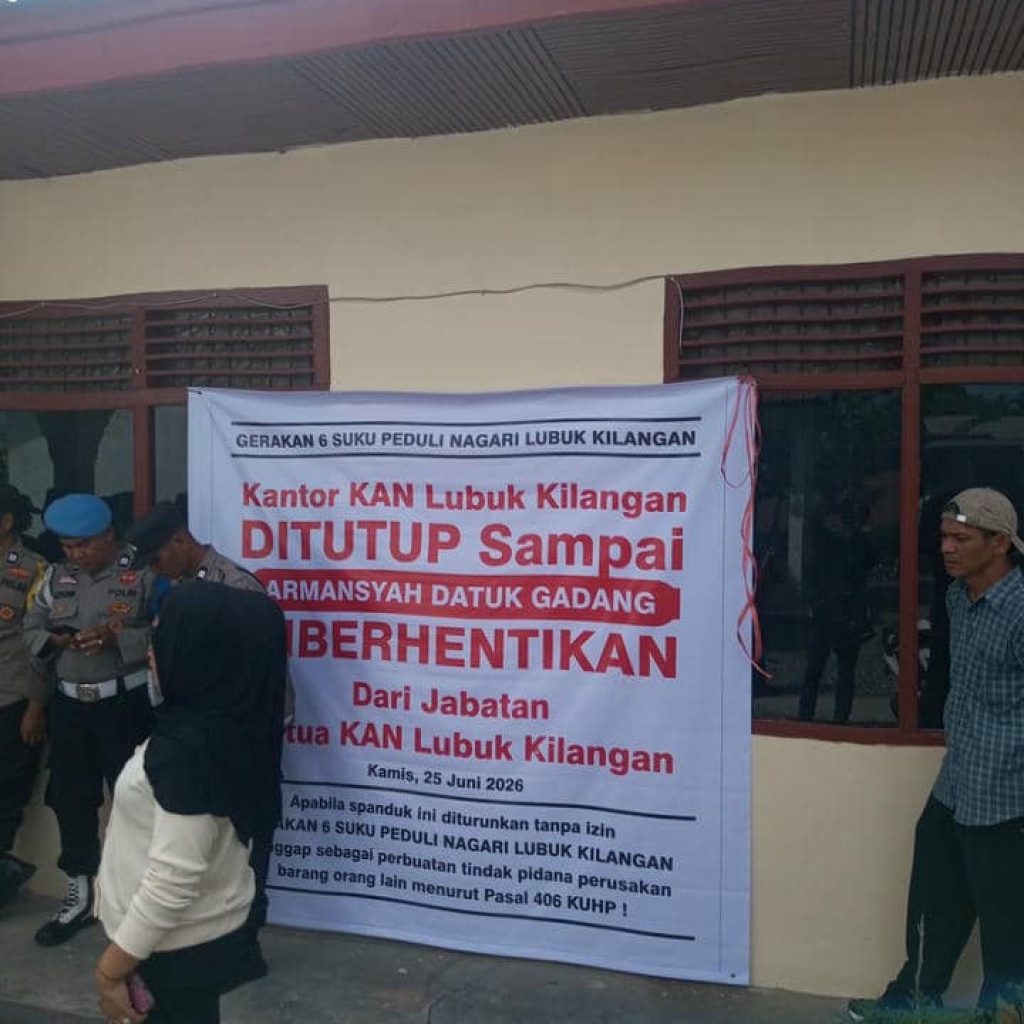 Gerakan 6 Suku Peduli Nagari Lubuk Kilangan Tuntut Ketua KAN Turun dari Jabatan