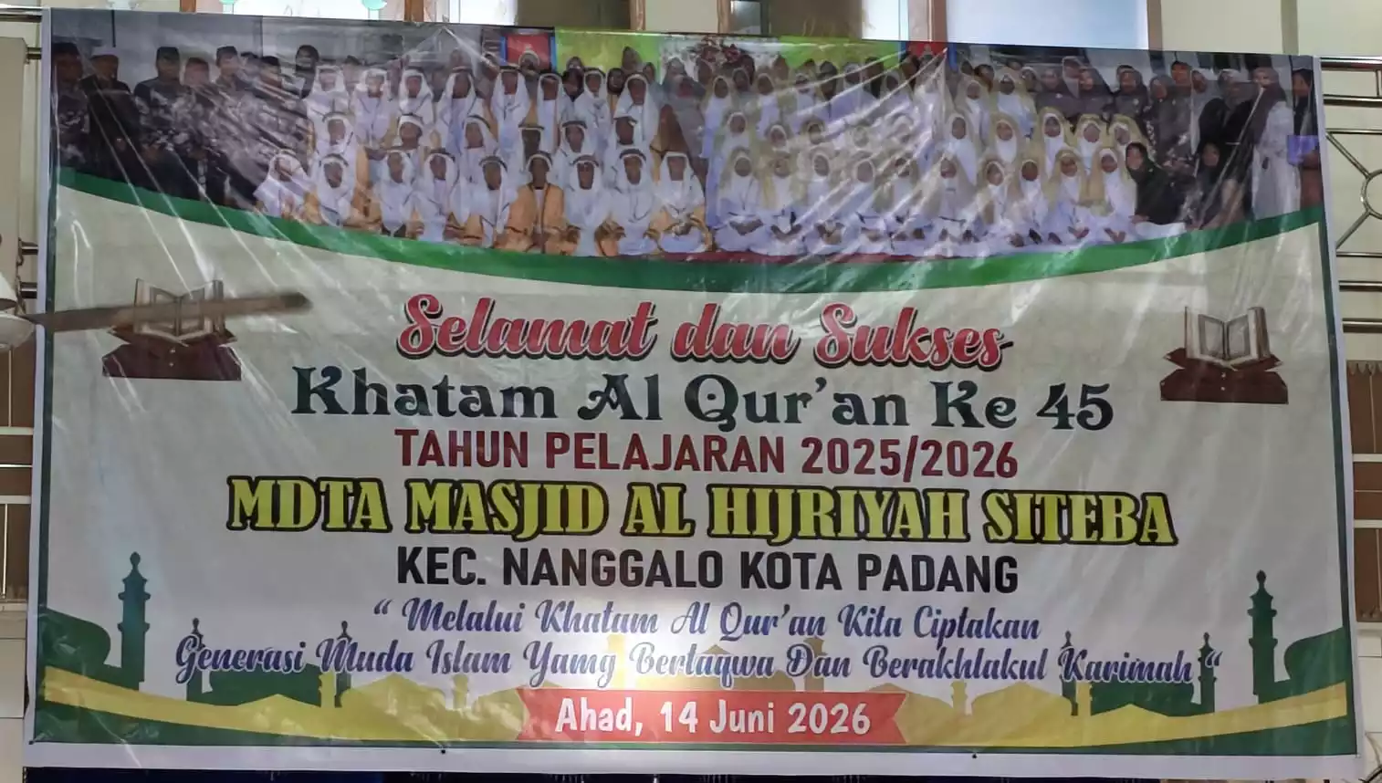 Khatam Al-Qur'an ke-45 MDTA Masjid Al Hijriyah Siteba Padang 2026