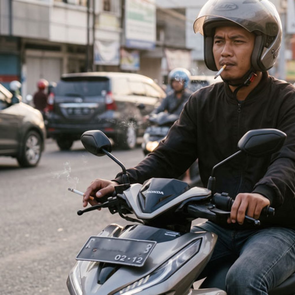 Pengendara Merokok Sambil Berkendara Ancam Keselamatan, Aturan Sudah Ada tetapi Masih Sering Diabaikan