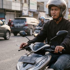 Pengendara Merokok Sambil Berkendara Ancam Keselamatan, Aturan Sudah Ada tetapi Masih Sering Diabaikan
