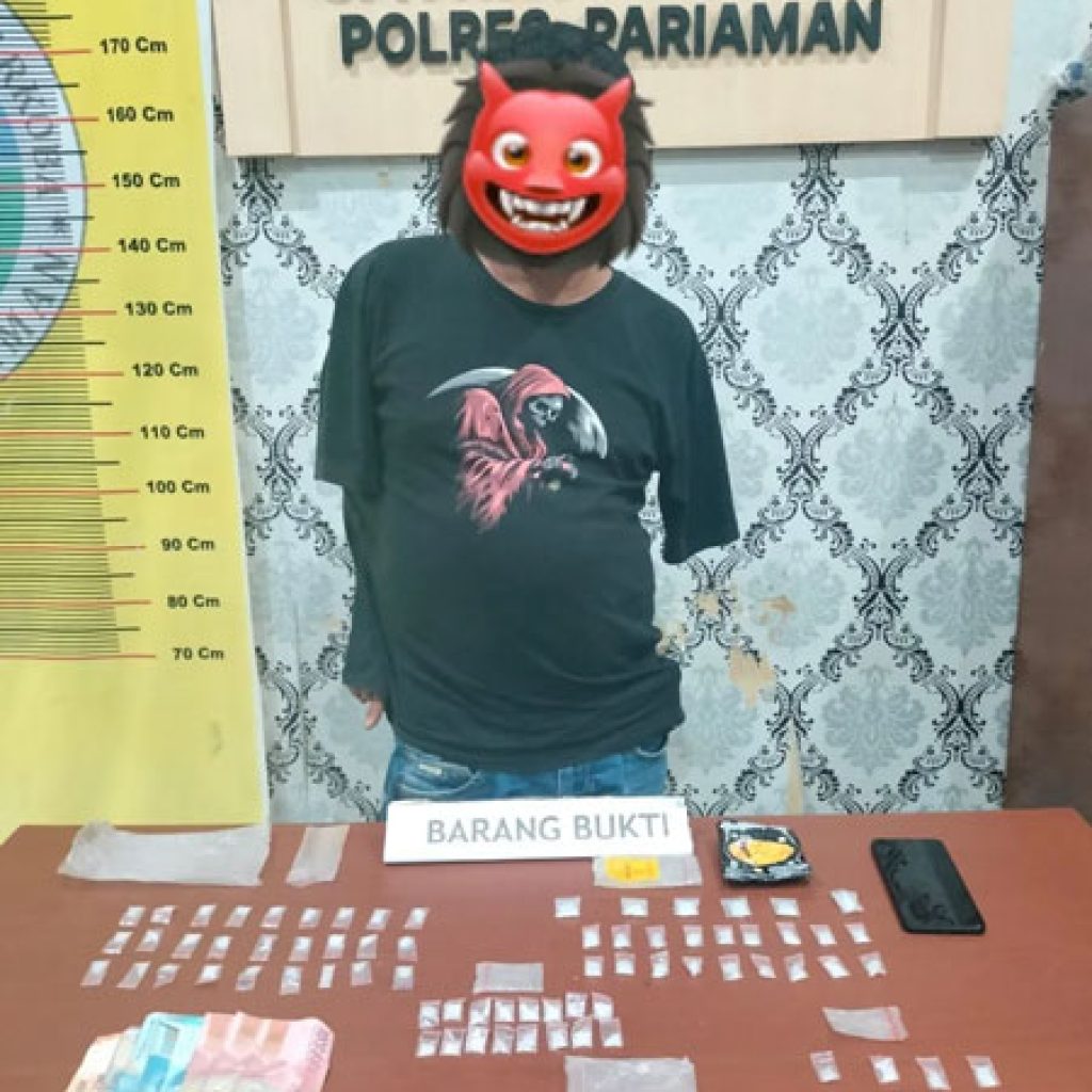 Bandar Narkoba Pariaman Ditangkap, Polisi Sita 81 Paket Sabu Siap Edar di Aur Malintang