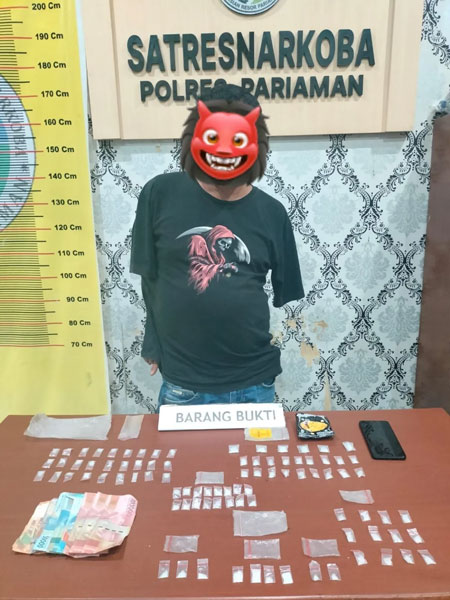 Bandar Narkoba Pariaman Ditangkap, Polisi Sita 81 Paket Sabu Siap Edar di Aur Malintang