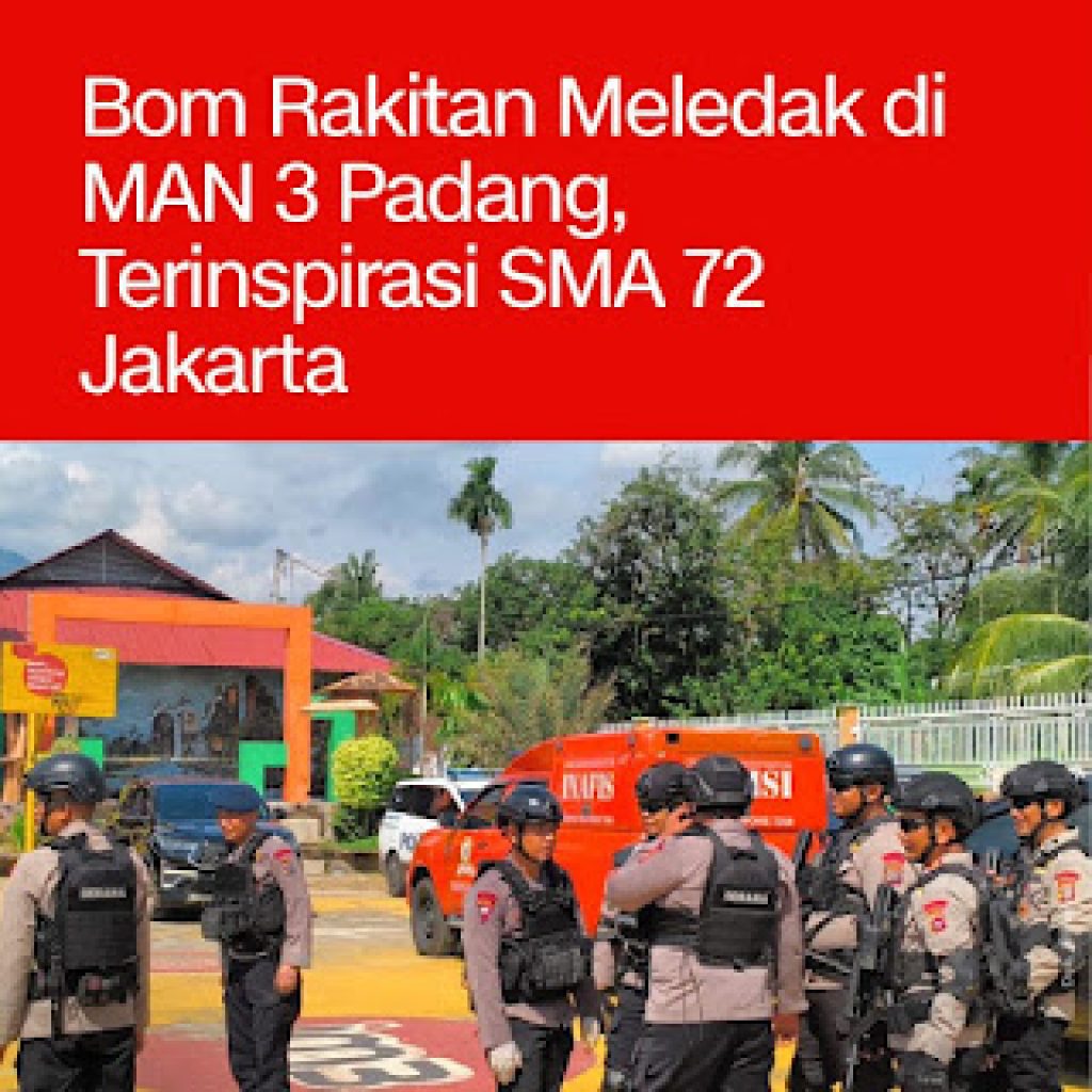 Bom Rakitan MAN 3 Padang Meledak, Densus 88 Selidiki Motif Pelajar Berinisial R