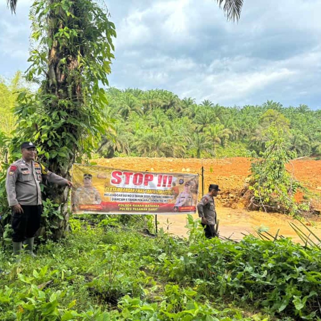 Kapolsek Ranah Batahan Tegaskan Komitmen Polri Presisi dalam Penanganan Tambang Emas Dompeng