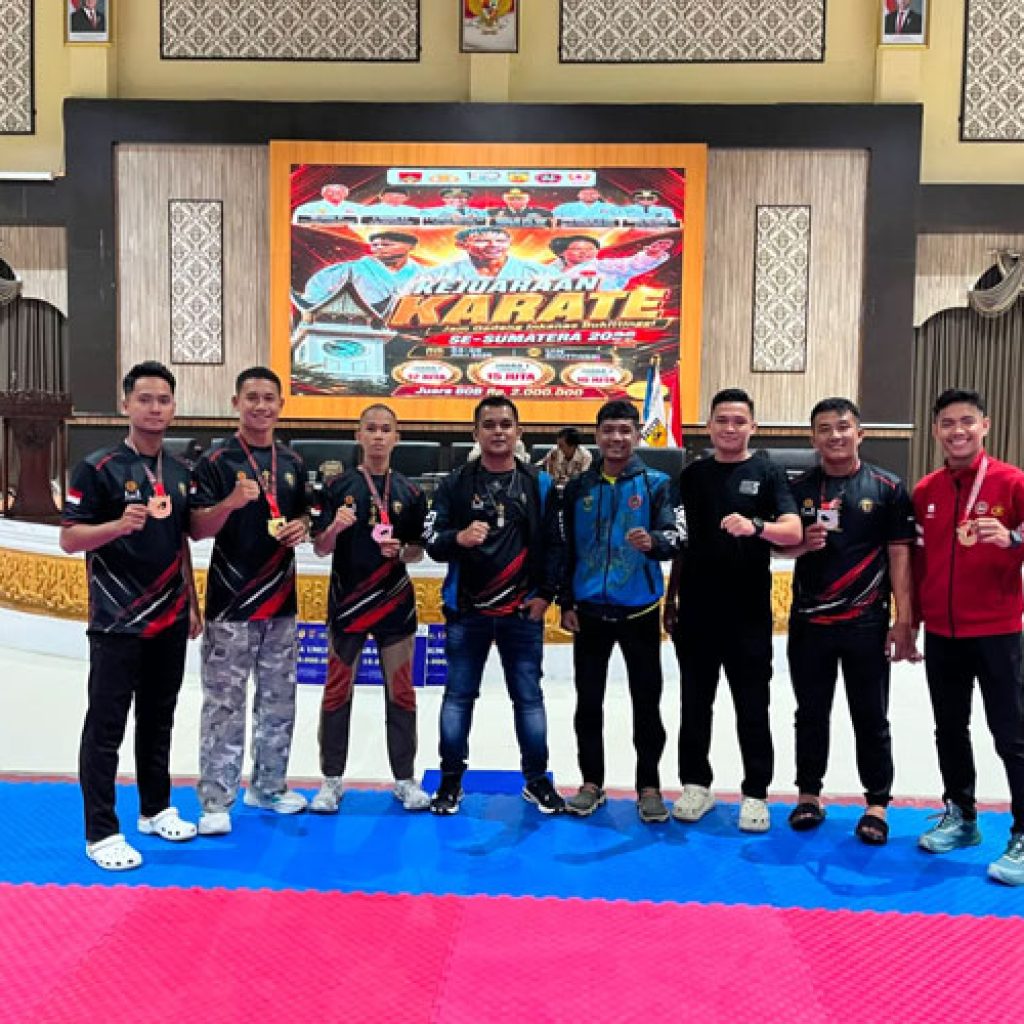 Karate Brimob Sumbar Sabet 5 Medali di Kejuaraan Jam Gadang Se-Sumatera 2026, Dua Atlet Raih Emas