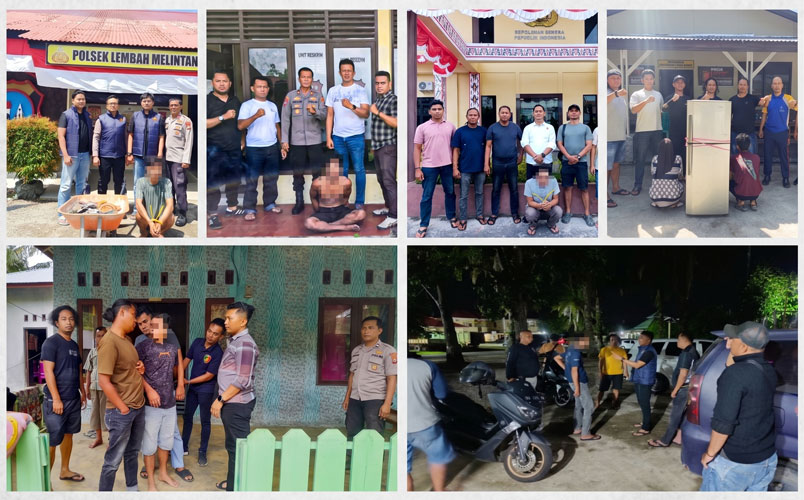 Operasi Sikat Singgalang Ungkap 7 Kasus Kejahatan di Pasaman Barat, 9 Pelaku Diamankan