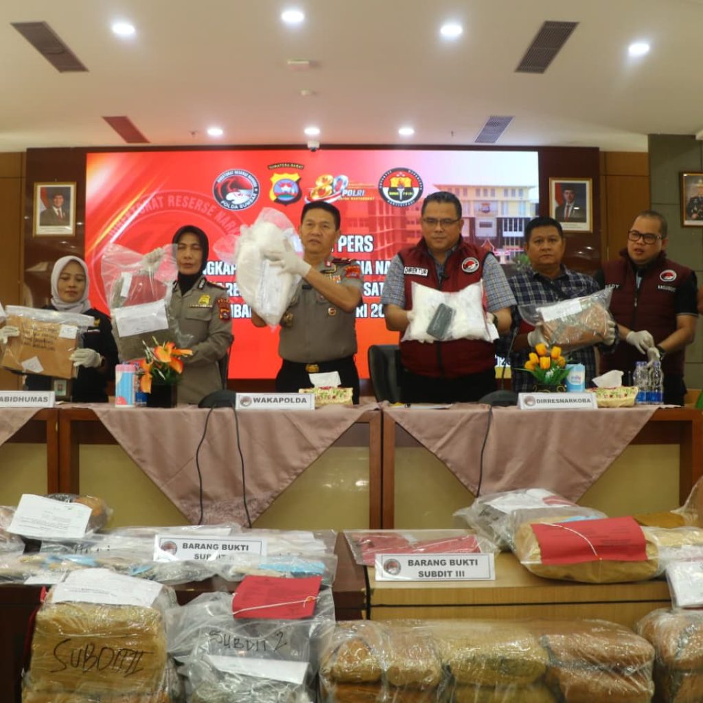 Polda Sumbar Ungkap 705 Kasus Narkoba Semester I 2026 dan Sita 41 Kg Sabu serta 586 Kg Ganja