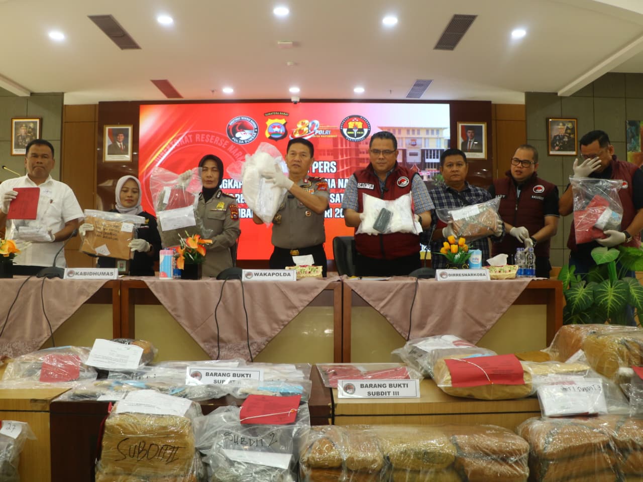 Polda Sumbar Ungkap 705 Kasus Narkoba Semester I 2026 dan Sita 41 Kg Sabu serta 586 Kg Ganja