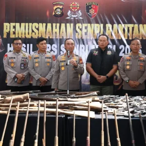 Polisi Musnahkan 397 Senjata Api Ilegal di Sumsel, Ratusan Senpi Diserahkan Warga
