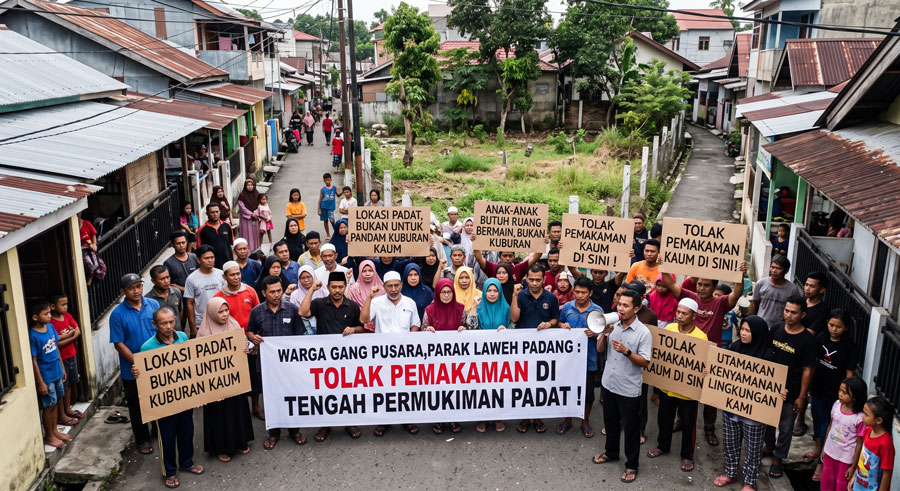 Puluhan Warga Parak Laweh Tolak Rencana Pemakaman di Tengah Permukiman Padat
