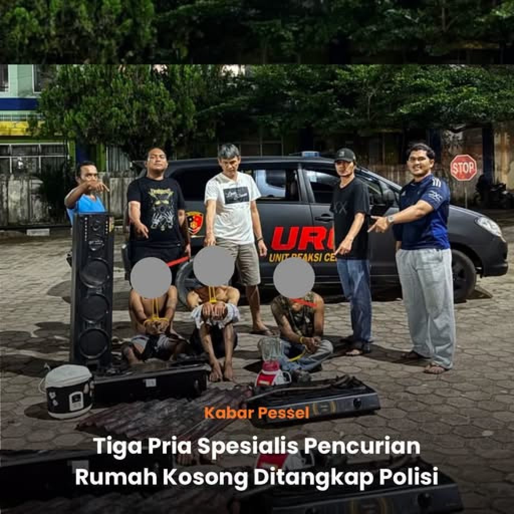 Spesialis Pencurian Kafe Kosong Ditangkap Polisi di Painan, Tiga Pelaku Dibekuk Tim Macan Kumbang