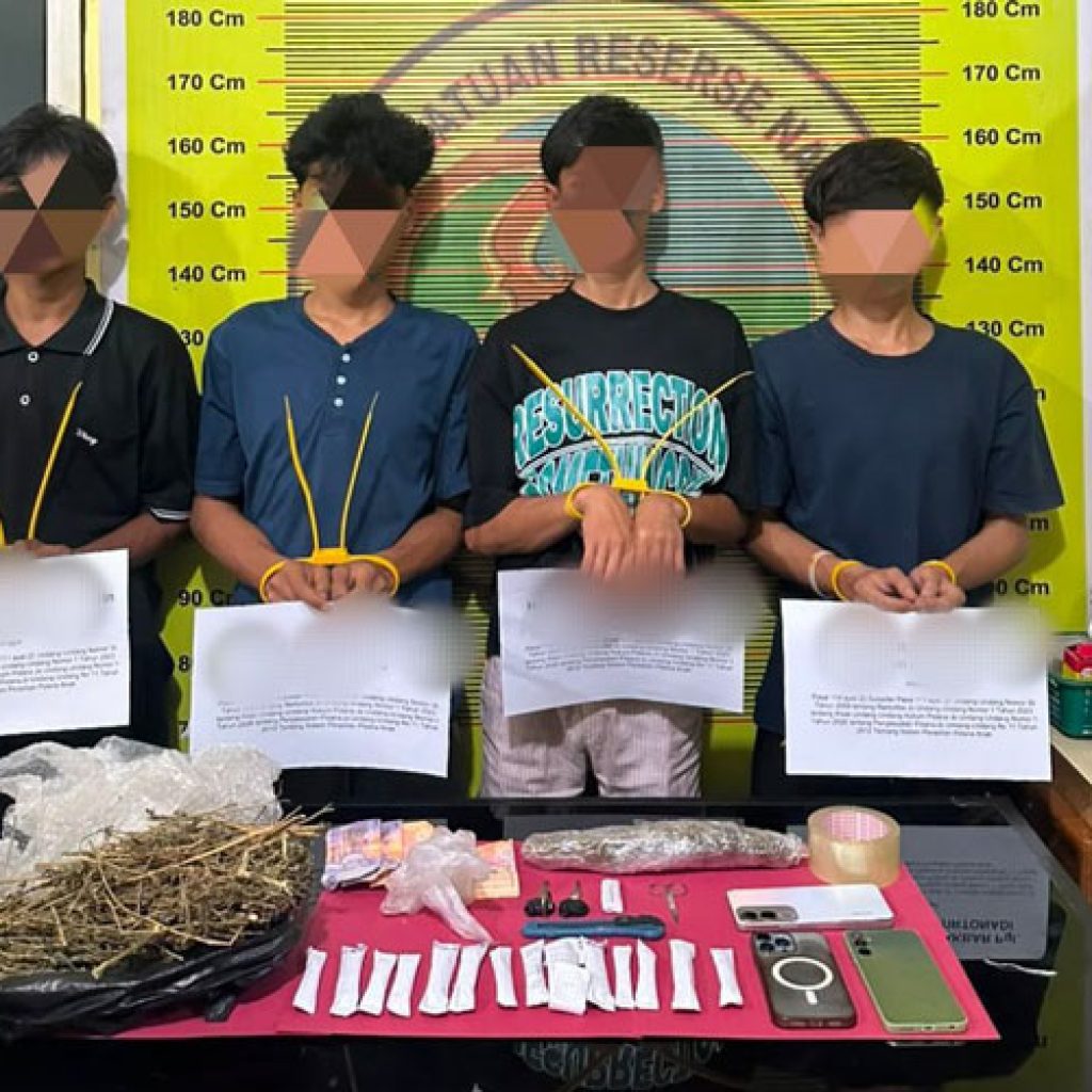 Transaksi Ganja di Pesisir Selatan Terbongkar Empat Remaja Diamankan Polisi