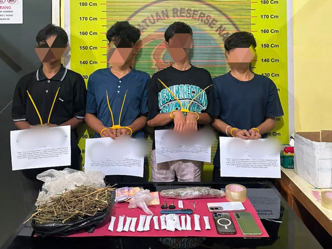 Transaksi Ganja di Pesisir Selatan Terbongkar Empat Remaja Diamankan Polisi